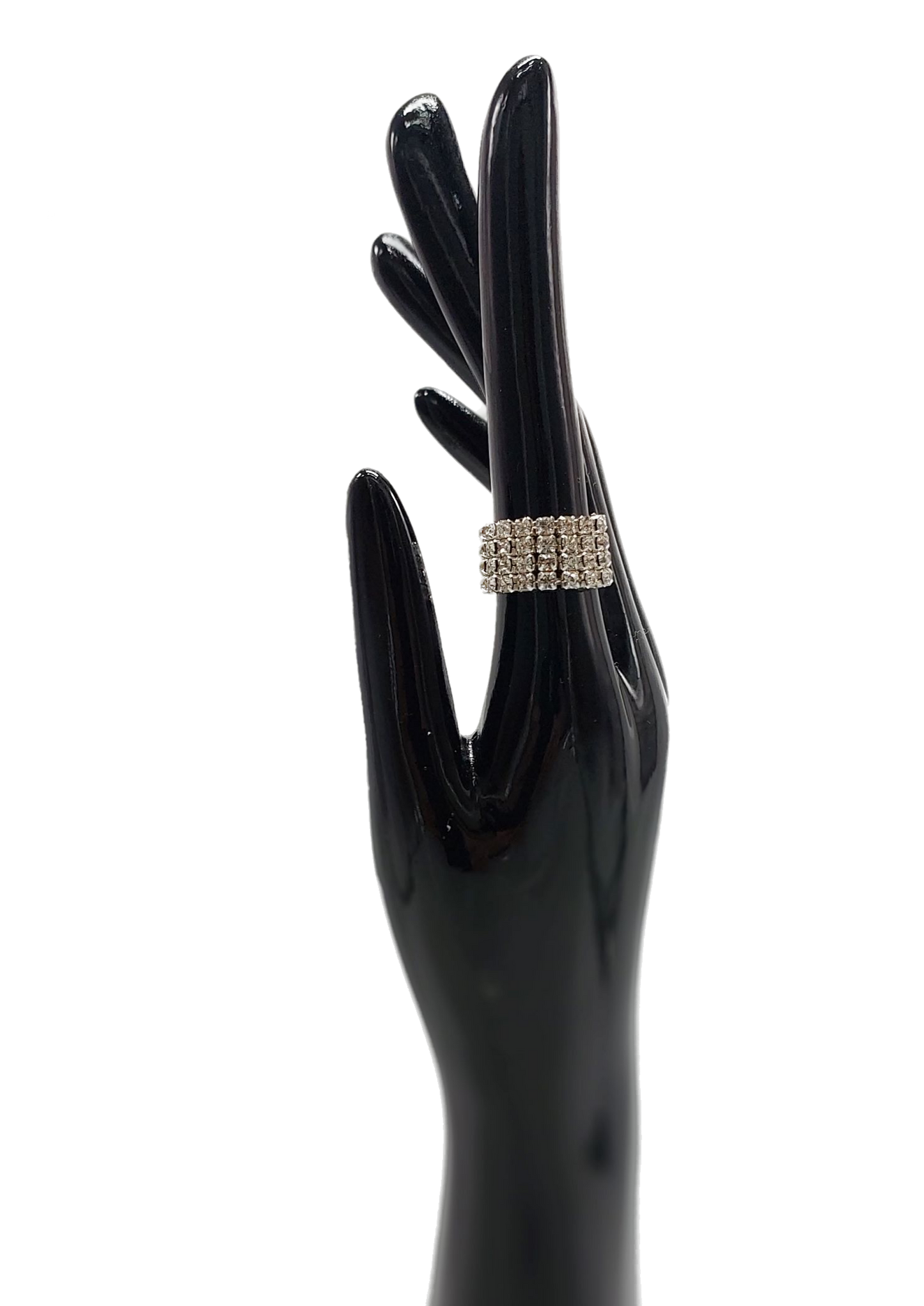 Crystal 4 Row Ring