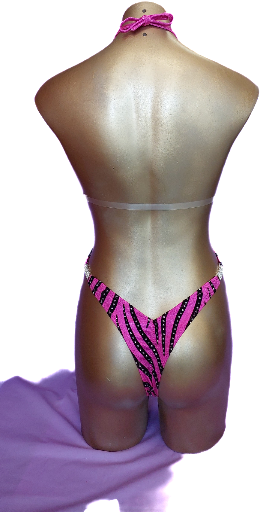 Hot pink and Black with Crystal Edge