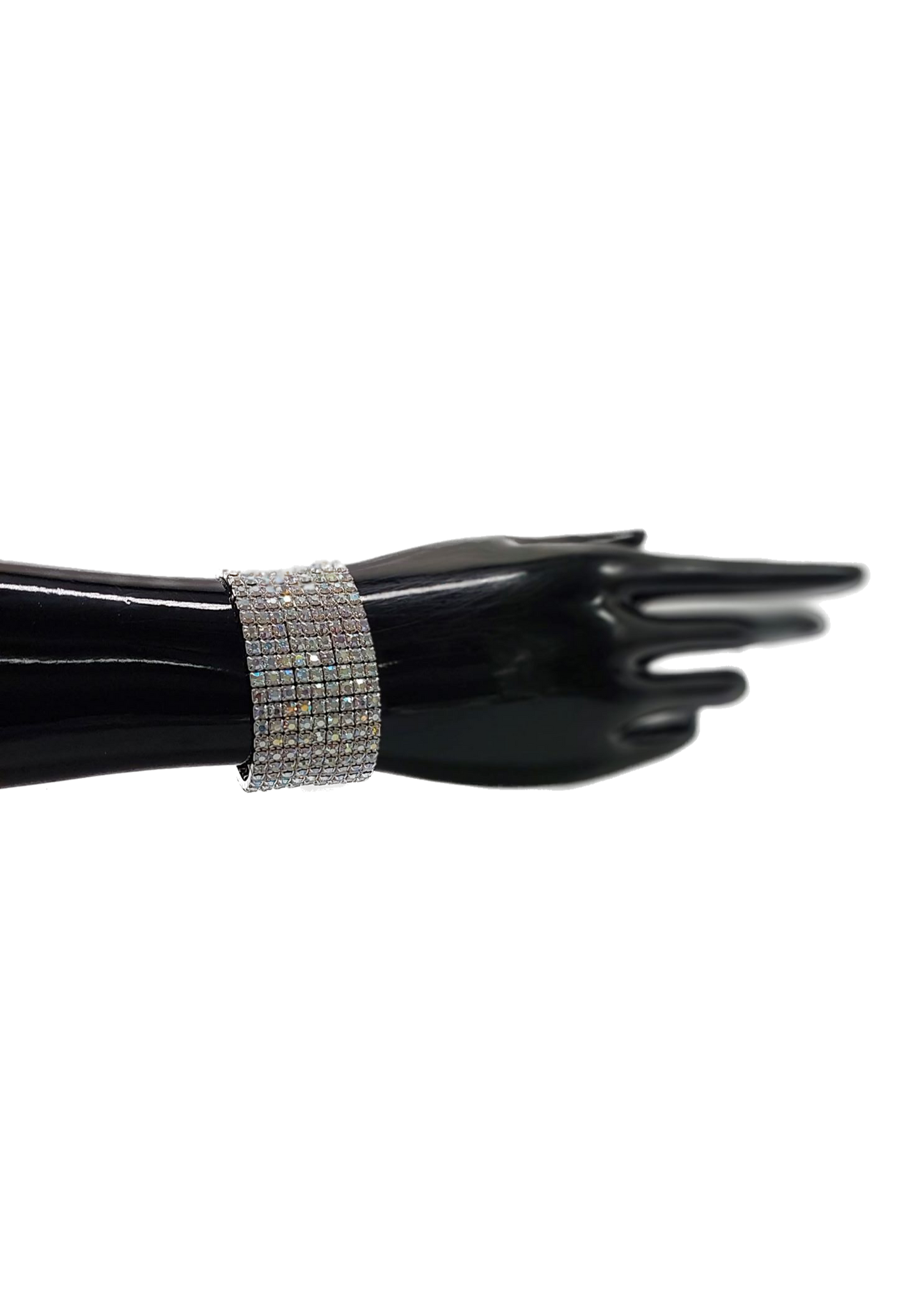 Bracelet 8 Row AB Crystals Silver Setting
