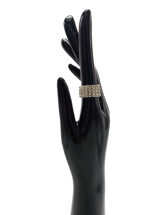 Crystal 4 Row Ring