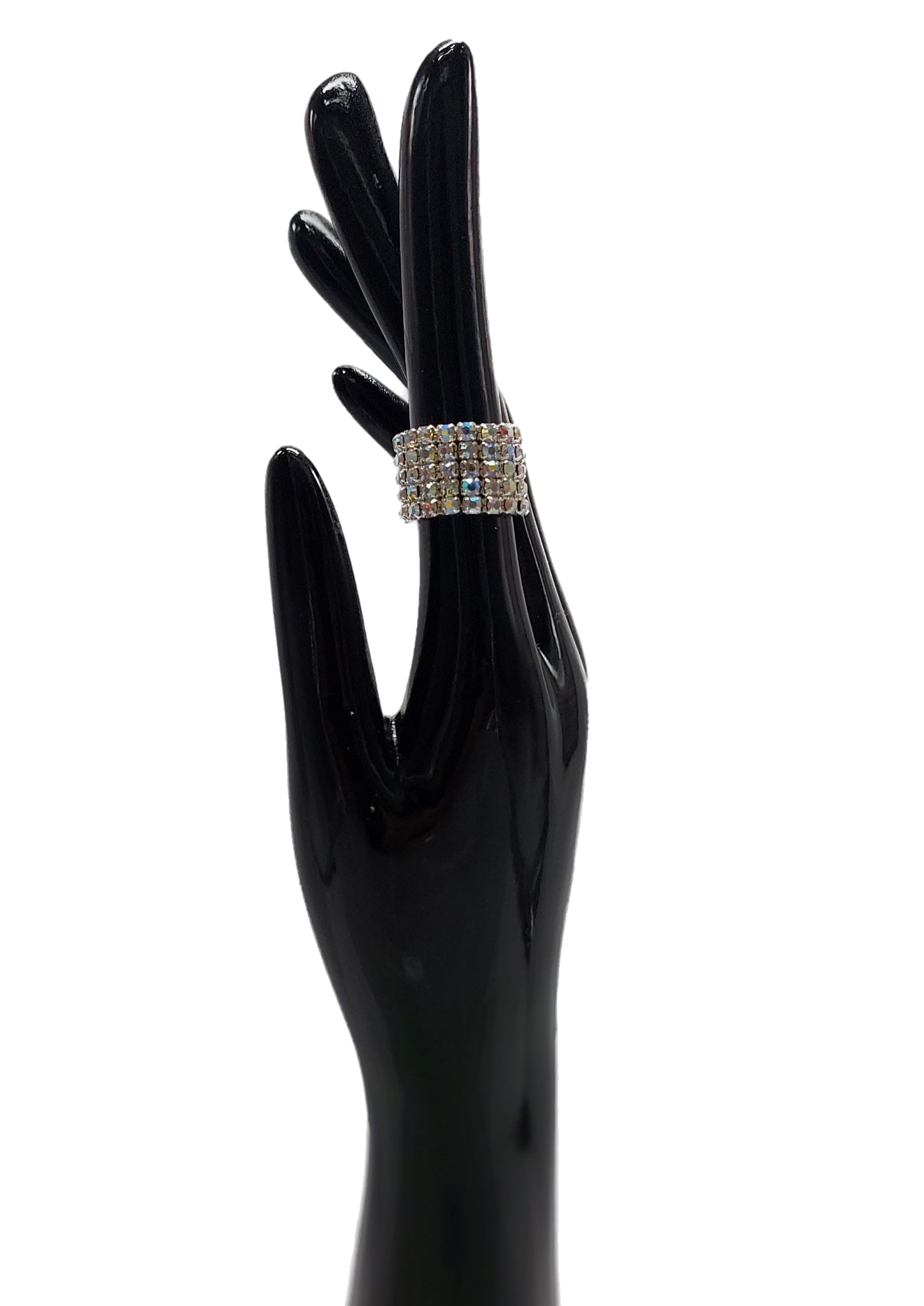 Crystal AB 5 Row Ring